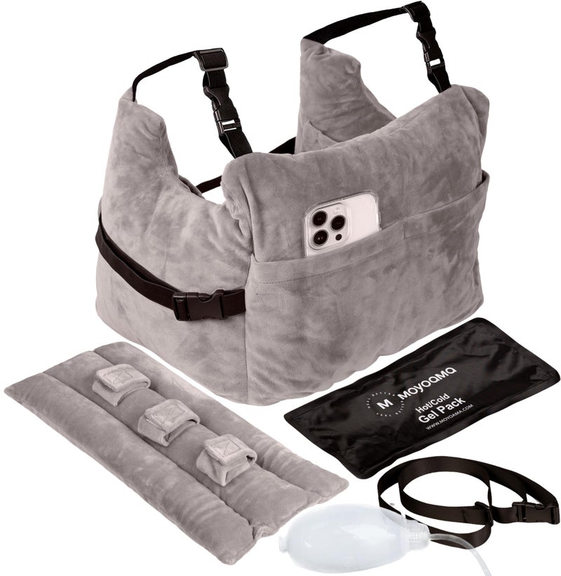 MOYOAMA Post Mastectomy Pillow 4 Pcs Protective Kit incl 1 Gel Pack Seatbelt Cushion Shower Lan Breast Surgery Must HavesBreast Reduction Recovery Supplies Breast AugmentationPost Op Essentials